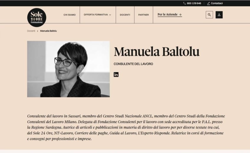 Il Sole 24 ore -  Presentazione per Master Lavoro